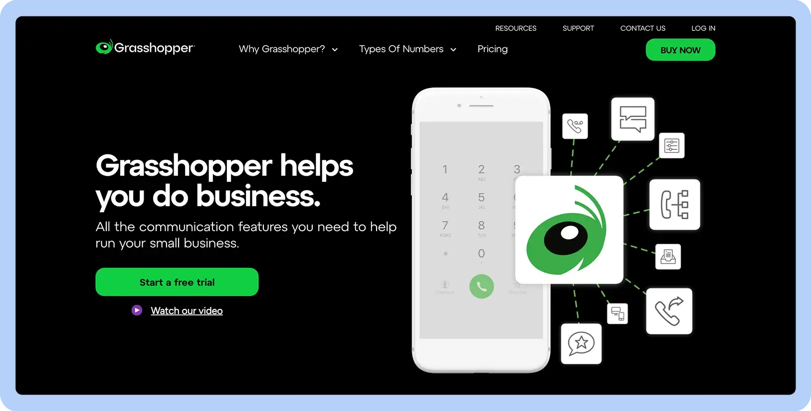 Screenshot of Grasshopper website